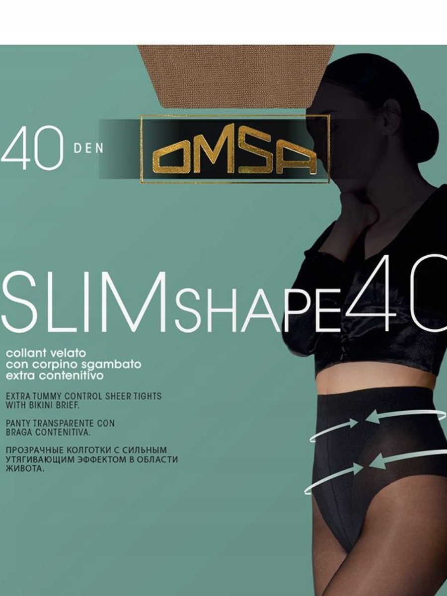 RAJSTOPY OMSA SLIM SHAPE 40 DEN CARAMELLO 4-L