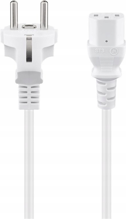 

Kabel zasilający, biały 5 m