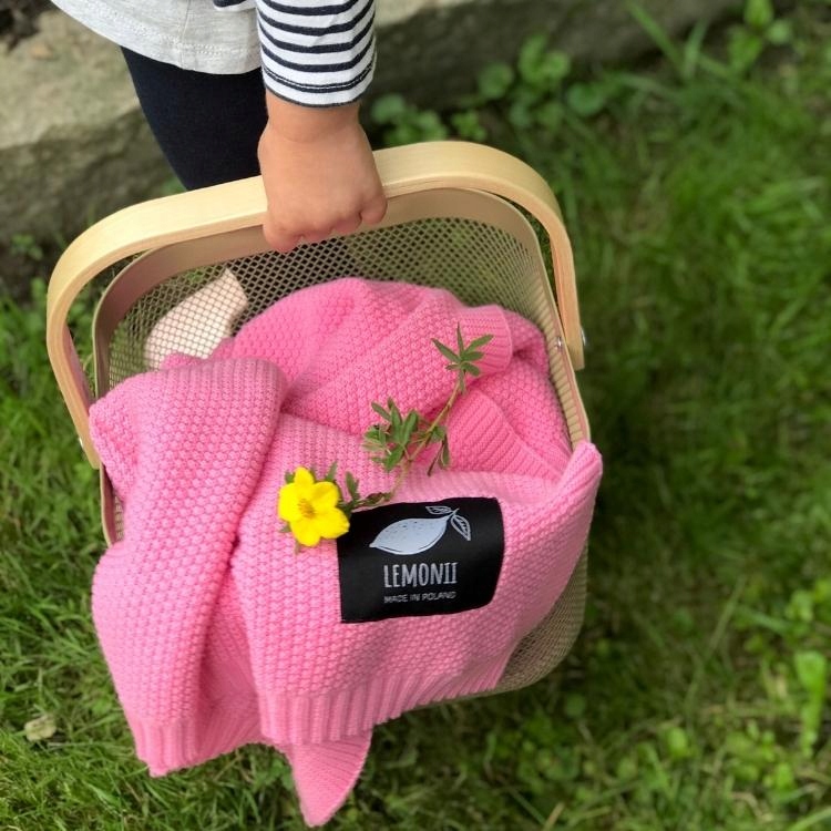 Kocyk niemowlęcy bawełniany 100% tkany Lemonii Kod producenta LEM-007