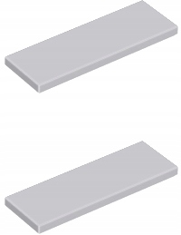 

Lego Płytka Tile 2x6 J. Szary 69729 6318584 2szt