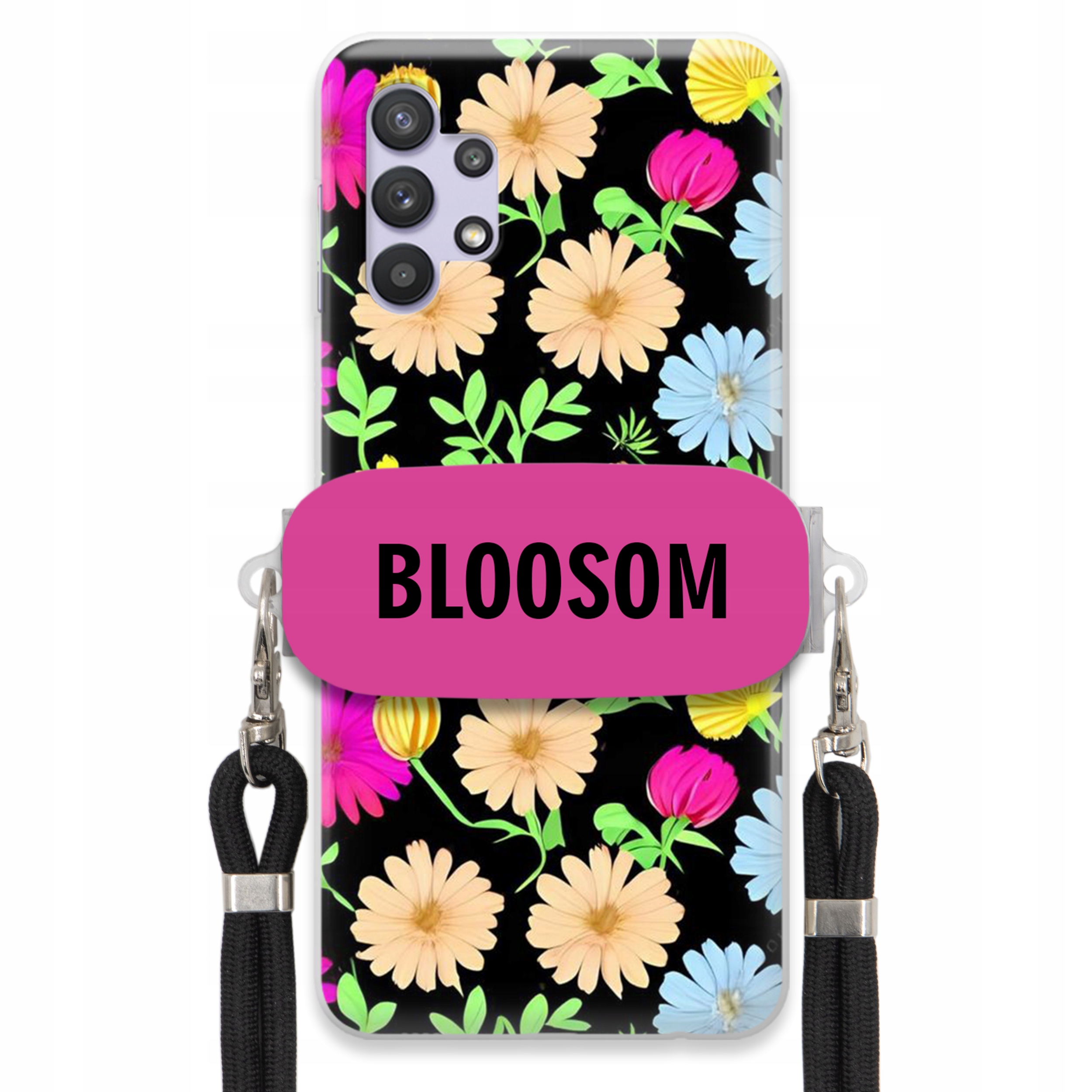 Pouzdro Držák Crossbody pro Samsung A32 5G Kryt Case Květiny Bloosom Flower