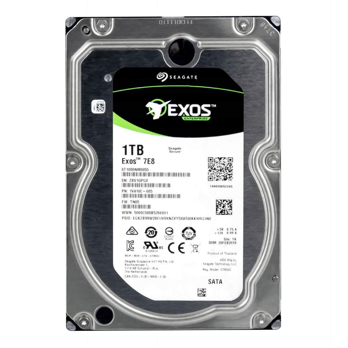 Seagate Exos 7E8 1TB 7,2 tys. 128 Mb 3,5'' Sata III ST1000NM0055