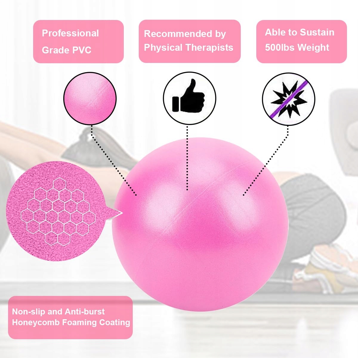 RUAYIA Mała Piłka Pilates Do Jogi Gimnastyki Treningu Ciążowego 20-25cm — miniatura 5