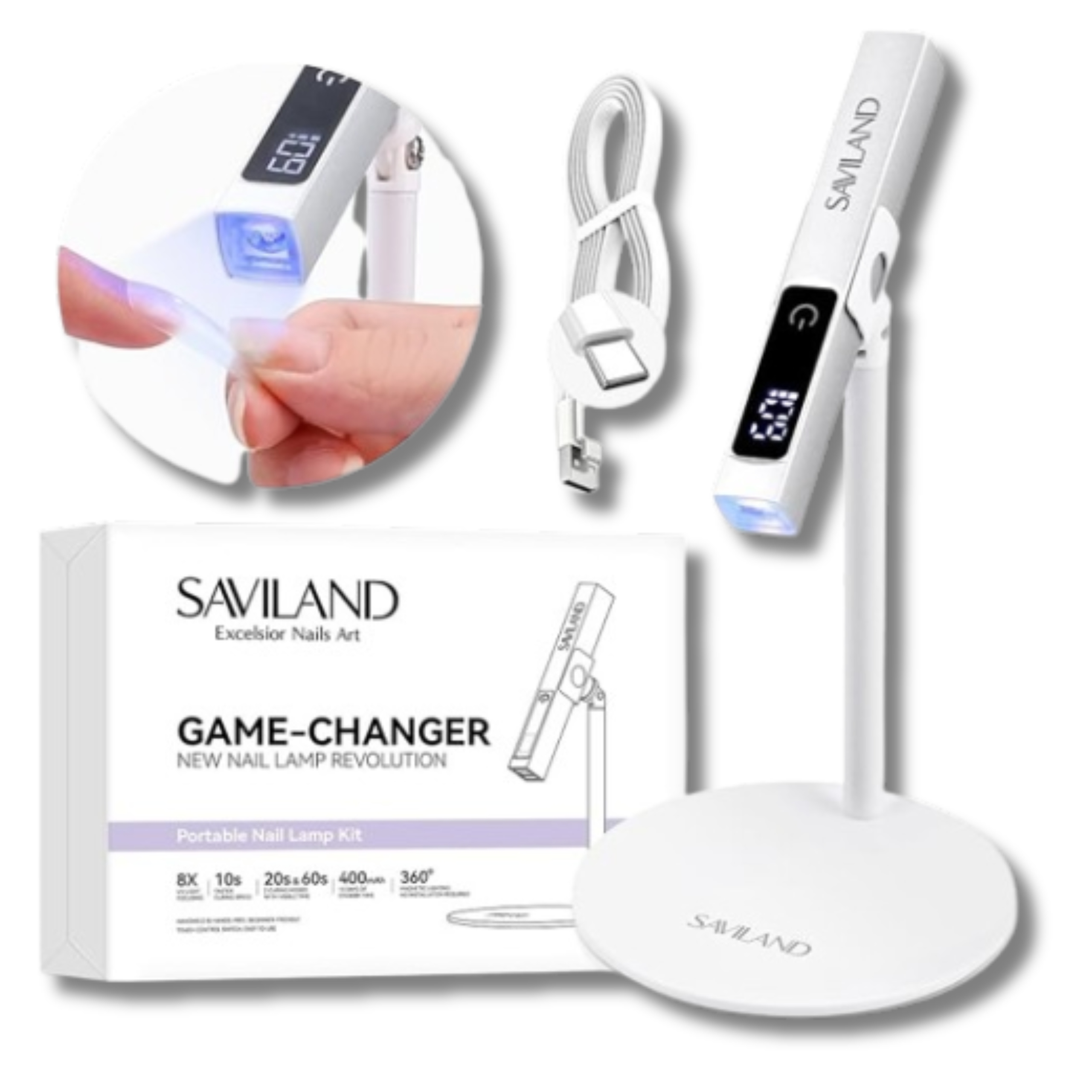 Profesionální mobilní Uv Led lampa na nehty Hybrid Zeli Timer Eco 12W