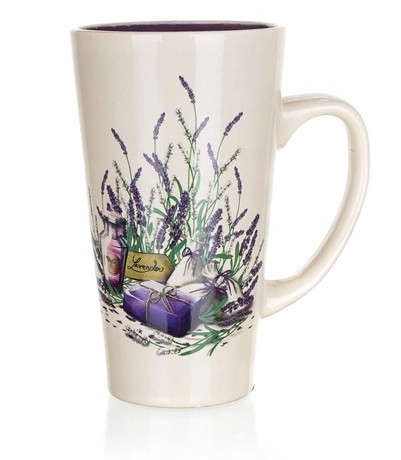 

Kubek wysoki ceramiczny na herbatę lawenda 450 ml