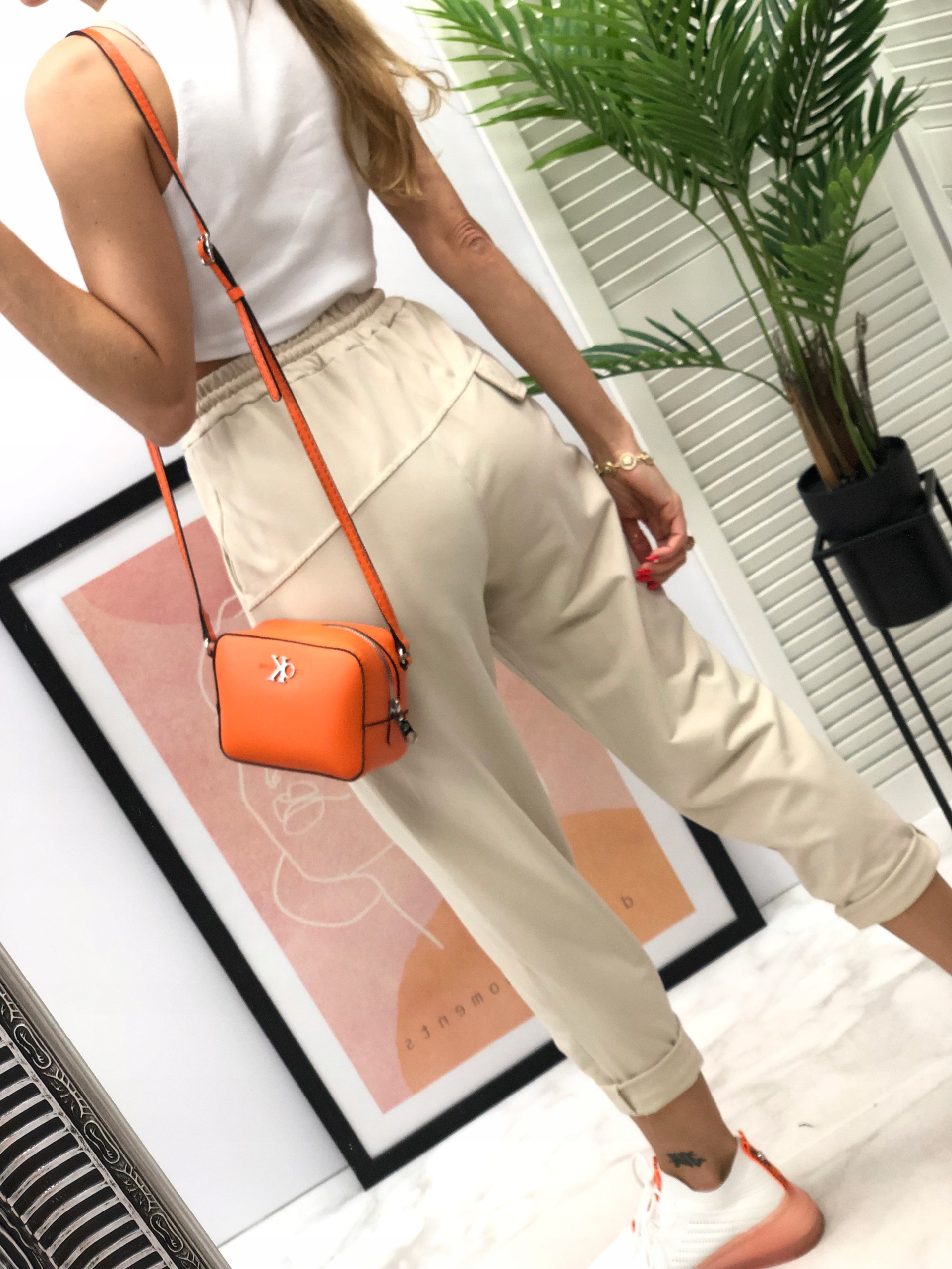 WIYA ITALY SPODNIE DRESOWE beż new model 2024 Rozmiar uniwersalny