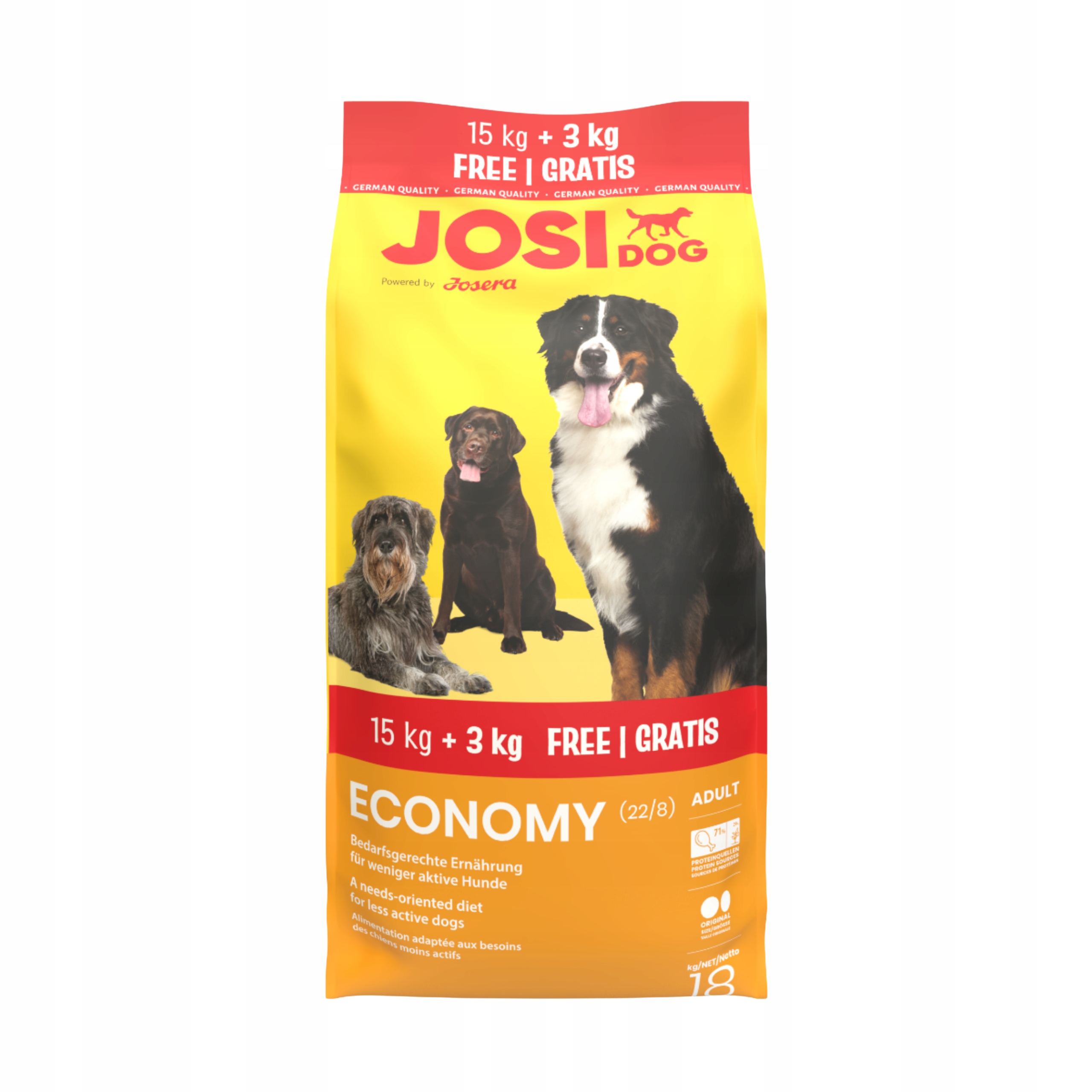 Levně Suché krmivo pro psa Josera JosiDog Economy 15 kg 3 kg