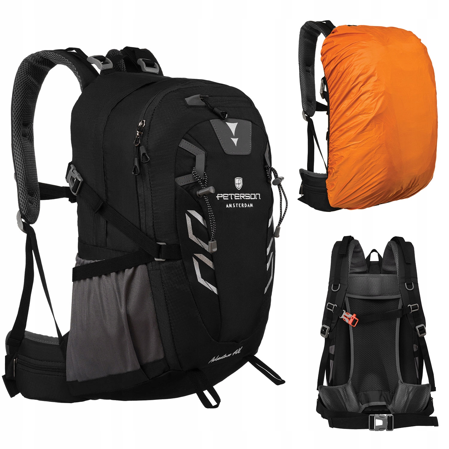 Plecak trekkingowy 40L Peterson sportowy turystyczny w góry z pokrowcem