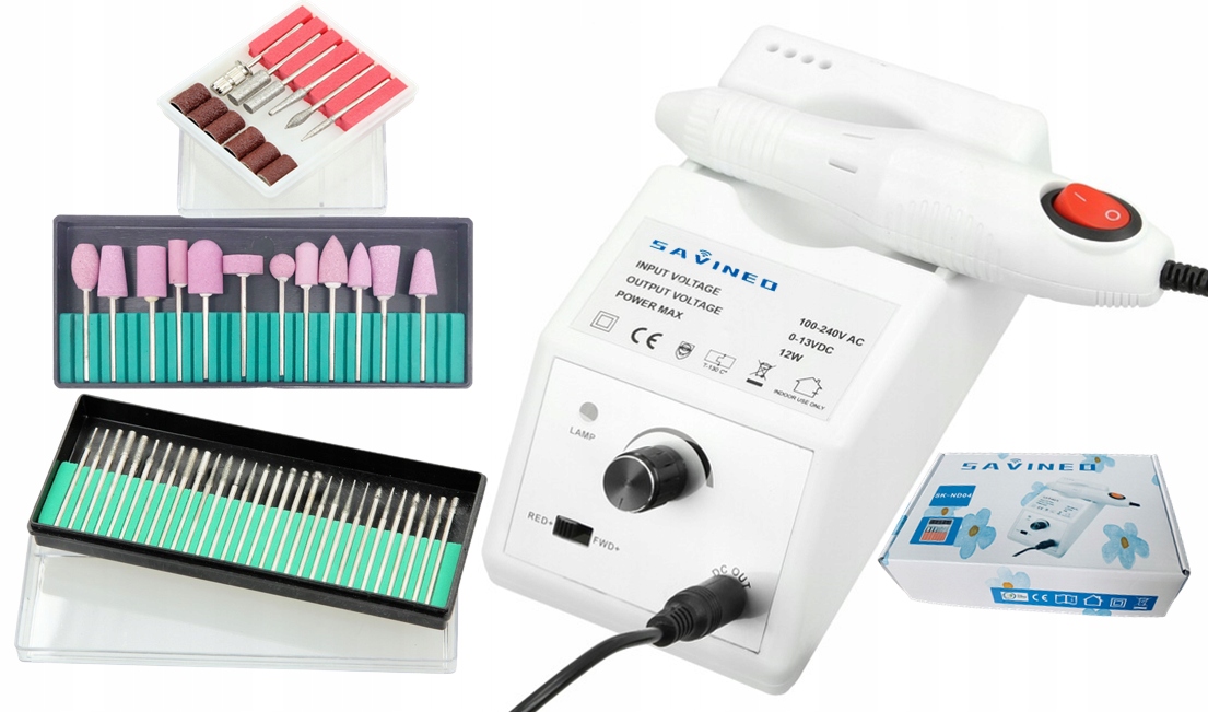 

Frezarka Do Paznokci Manicure 3 Zestawy Frezów