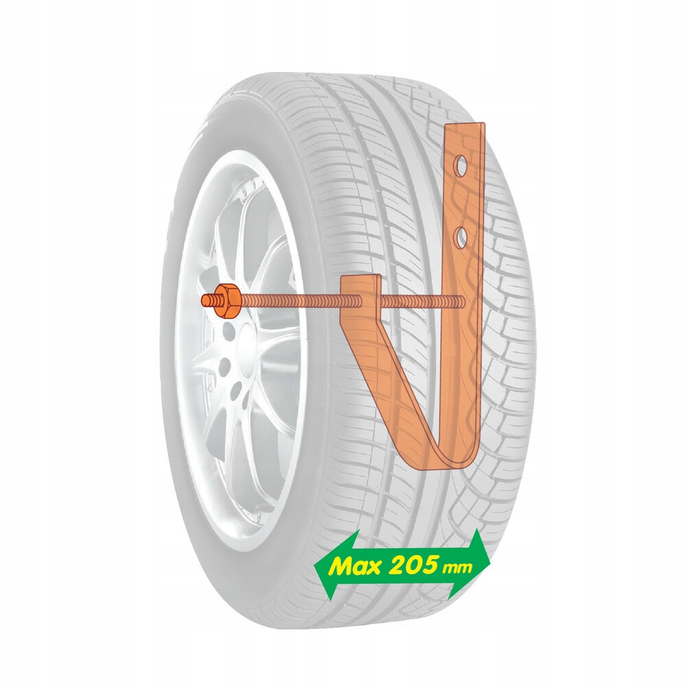 STOJAK WIESZAK PÓŁKA NA KOŁA OPONY 4 SZTUKI