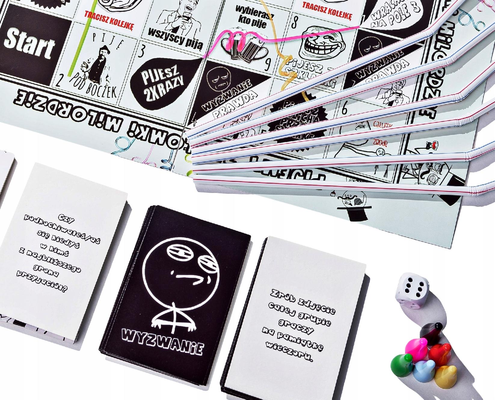 ALKOHOLOWA GRA TOWARZYSKA DLA KOLEŻANKI KOLEGI Waga produktu z opakowaniem jednostkowym 0.58 kg