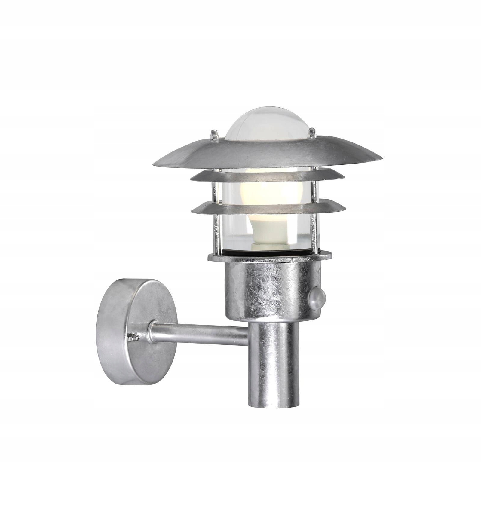 Venkovní nástěnná lampa Lonstrup sensor E27 60W stříbrná Nordlux