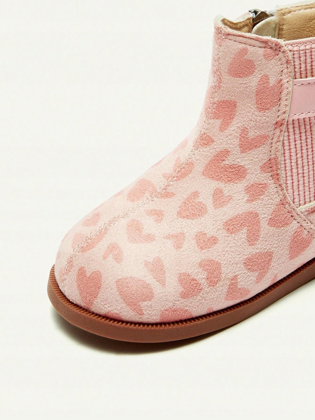 RÓŻOWE WYSOKIE BUTY NA ZAMEK WSUWANE WZÓR SERCE COZY CUB 23 Marka Inna marka