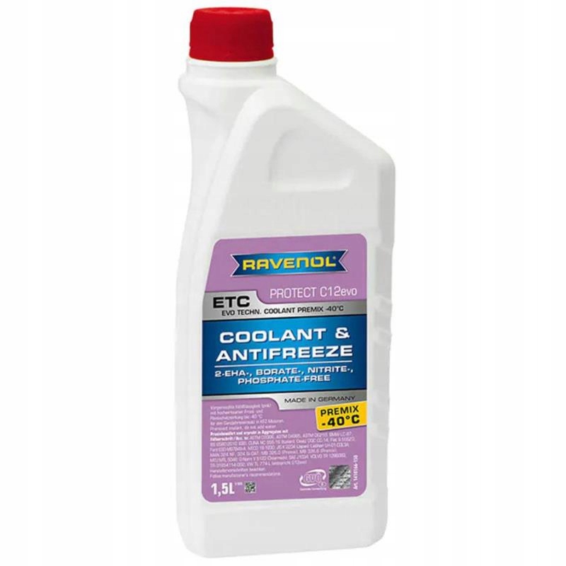 Ravenol Etc Coolant Antifreeze C12evo Premix 1.5L -gotowy płyn do chłodnicy