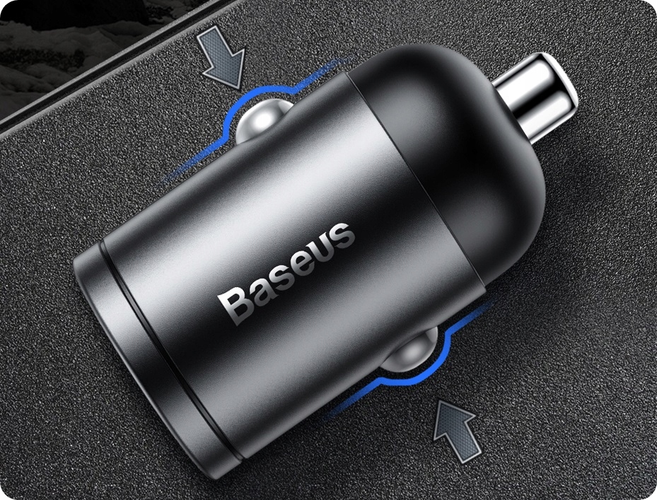 BASEUS MOCNA SZYBKA ŁADOWARKA SAMOCHODOWA USB-C TYP-C PD 30W 3A QC 3.0 Kod producenta VCHX-B0G