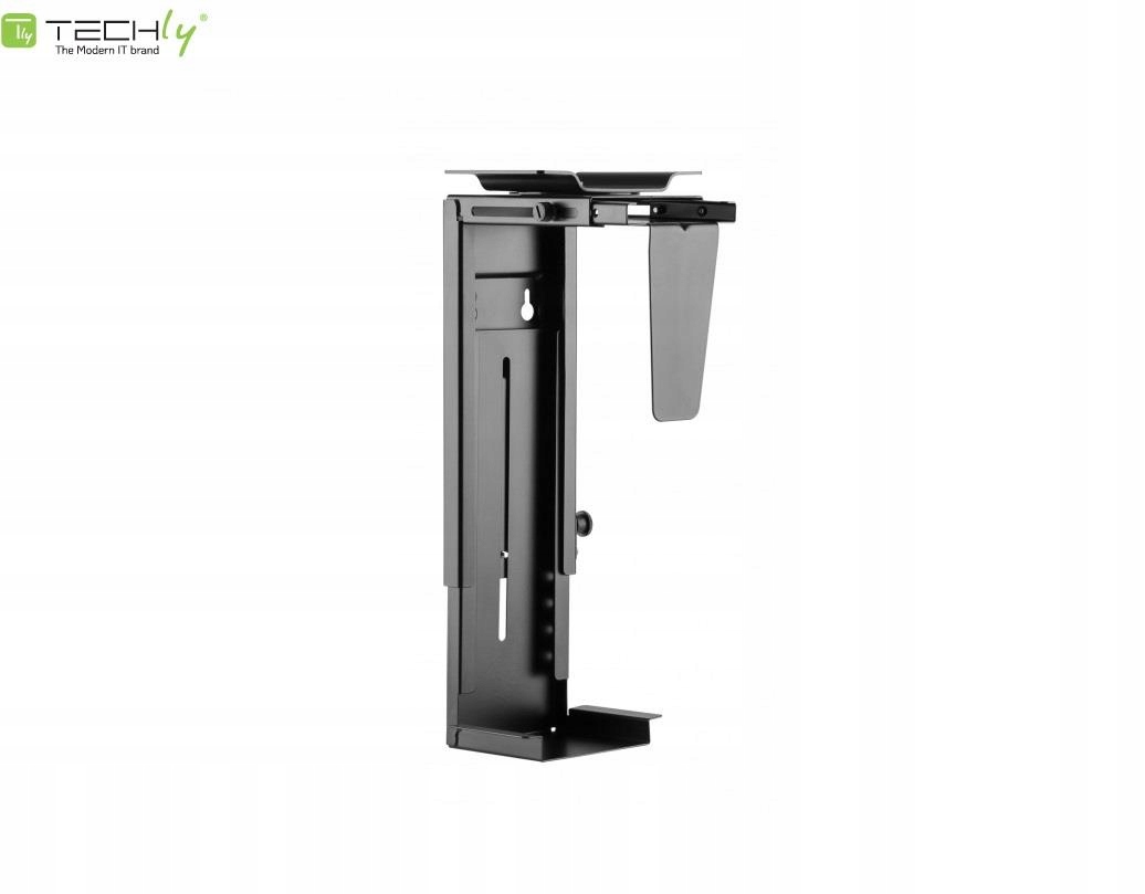 Uchwyt Techly na obudowę Pc podblatowy/ścienny, regulowany, czarny