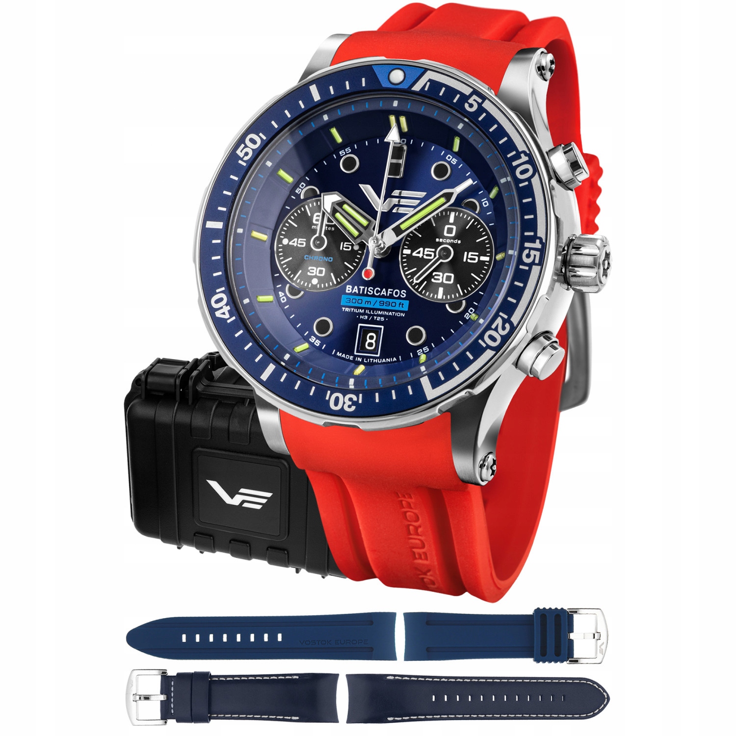 Pánské Hodinky Vostok Europe 6S21-511A772SR s červeným řemínkem
