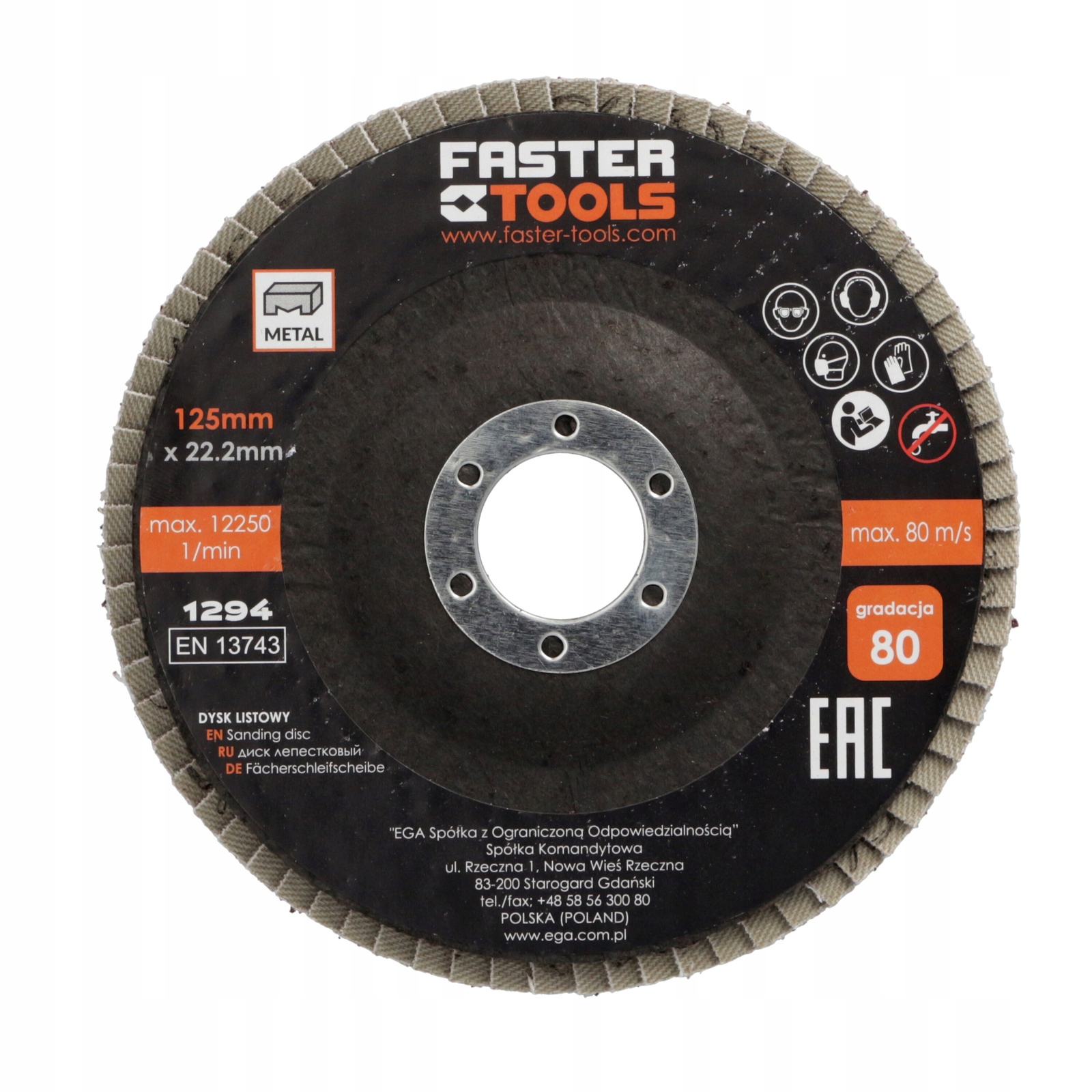 Faster Tools Listový disk 125 80, 25 ks