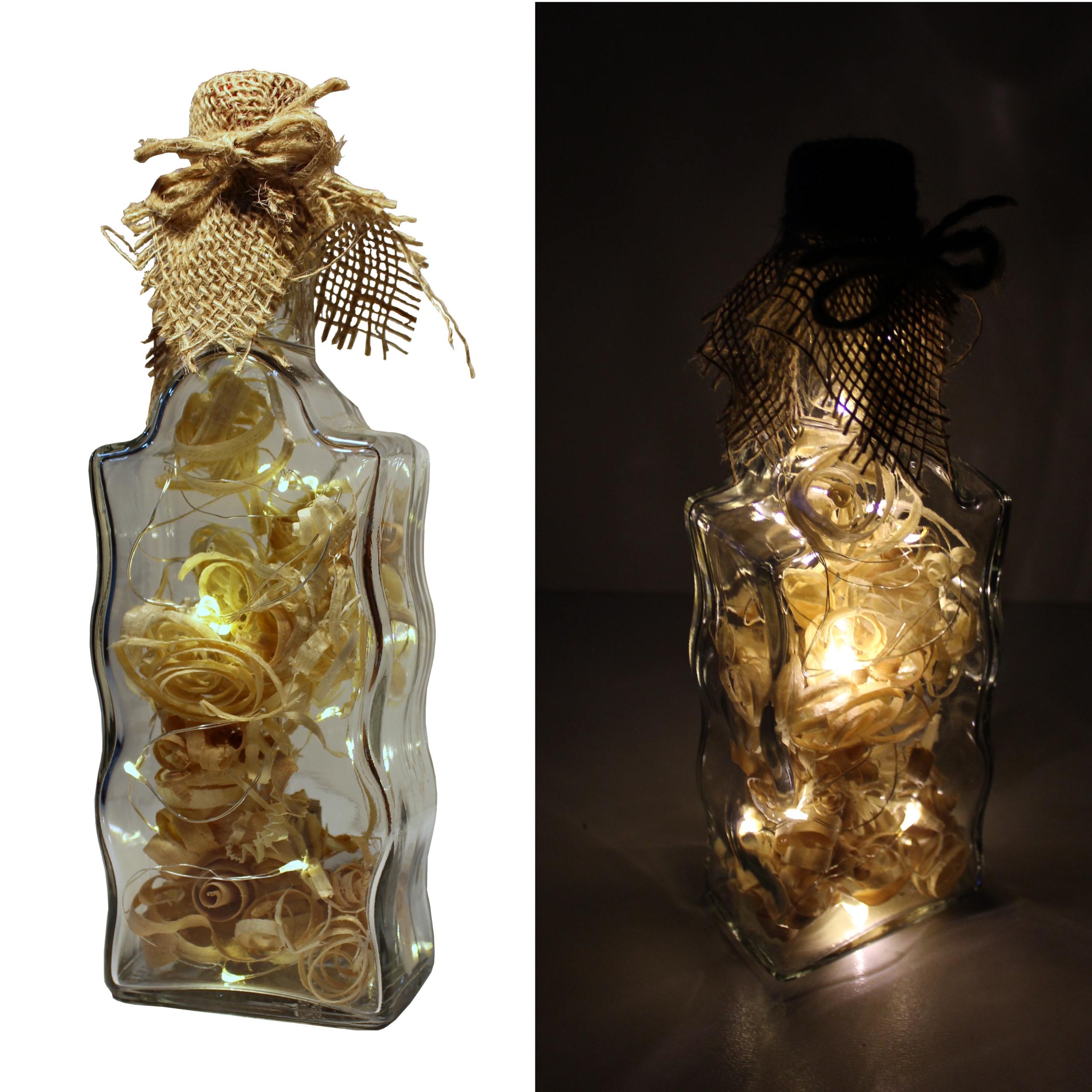 DEKORACJA SZKLANA LAMPKI LAMPKA LED LAMPION LAMPA NOCNA STROIK ŚWIĄTECZNY