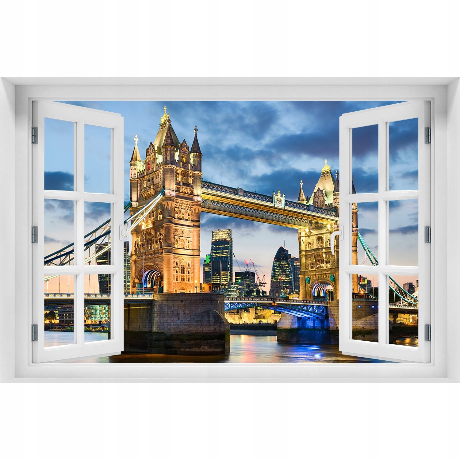 

Naklejka na ścianę 3D Okno Tower Bridge Londyn