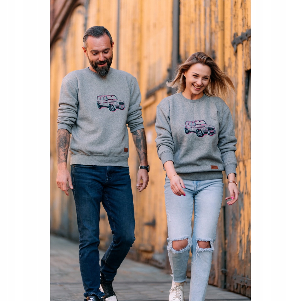 BLUZA MERCEDES #KOCHAMYMERCEDESY - M Kolor szary