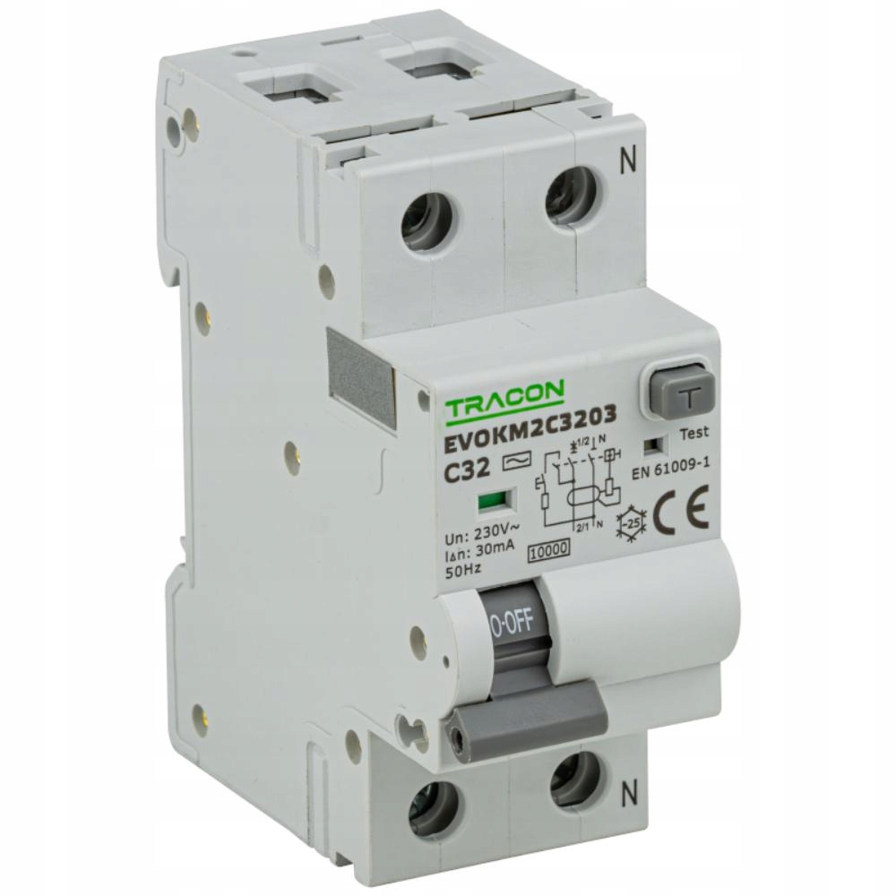 Proudový spínač s členem 6A C 2P EVOKM2C603