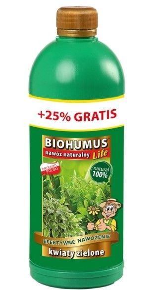 BIOHUMUS NAWÓZ EKOLOGICZNY KWIATY ZIELONE 0,5 L