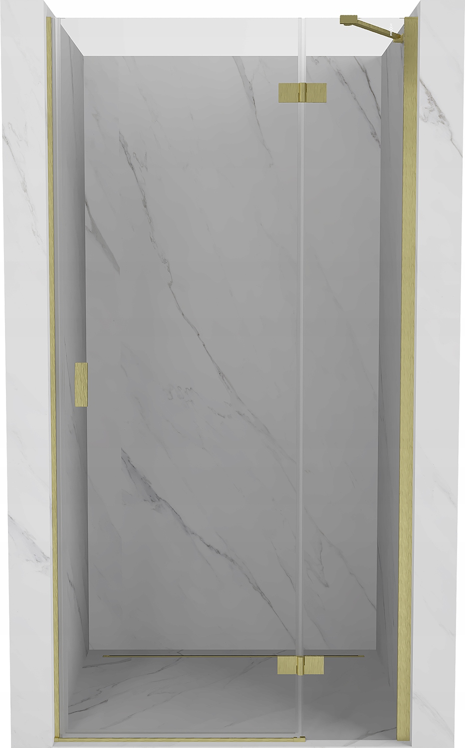 Mexen Mist-h Drzwi Prysznicowe Uchylne Prawe 115 CM Transparent Złote