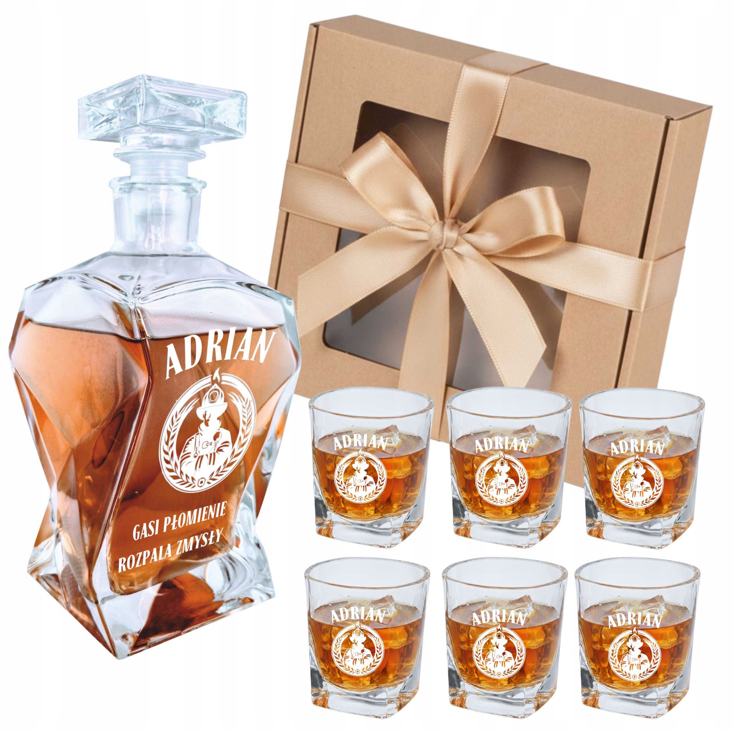 Dárek pro manžela Vánoční sada na whisky pro hasiče a policistu