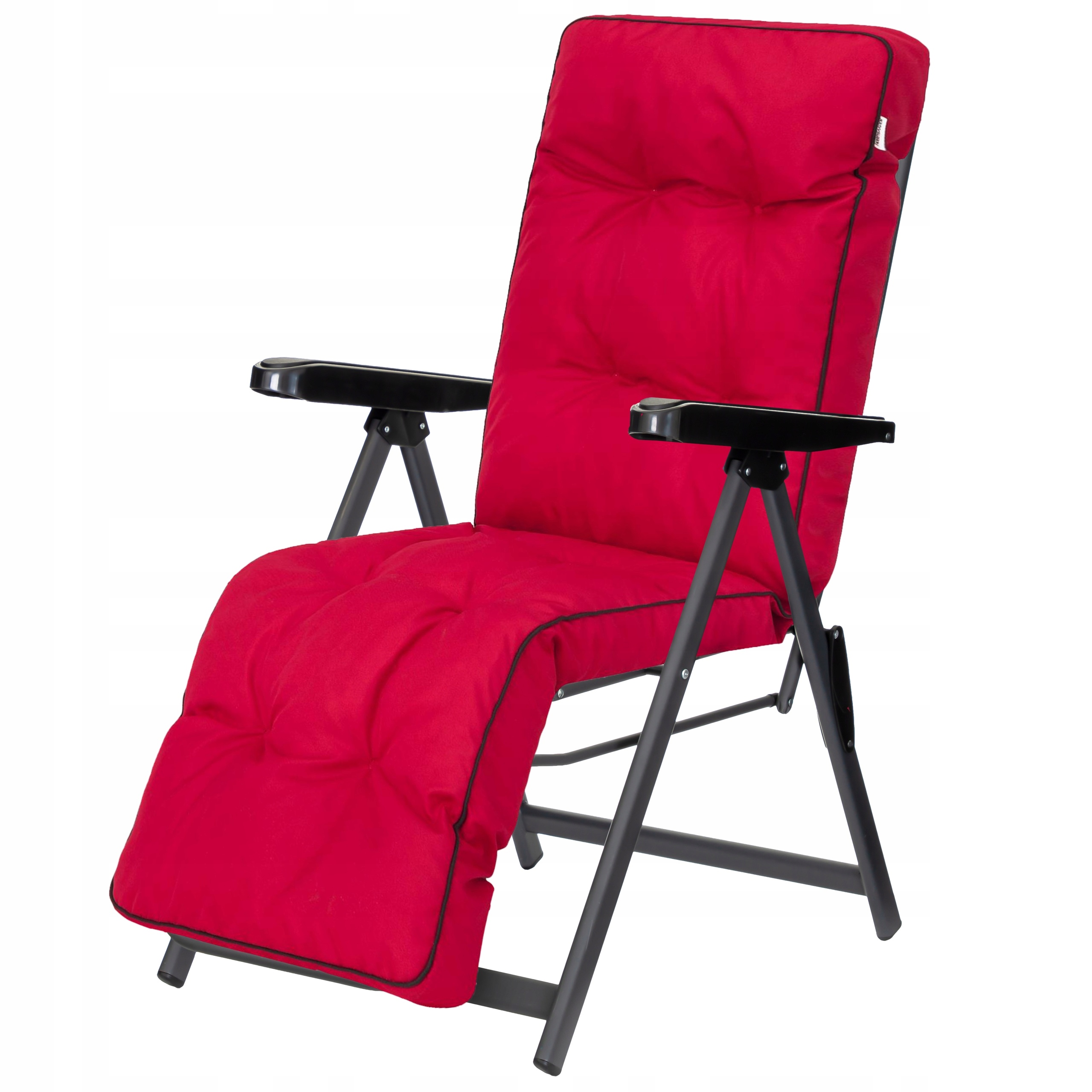 Skladací záhradný ležadlo s vankúšom plážové kreslo s reguláciou Hobbygarden
