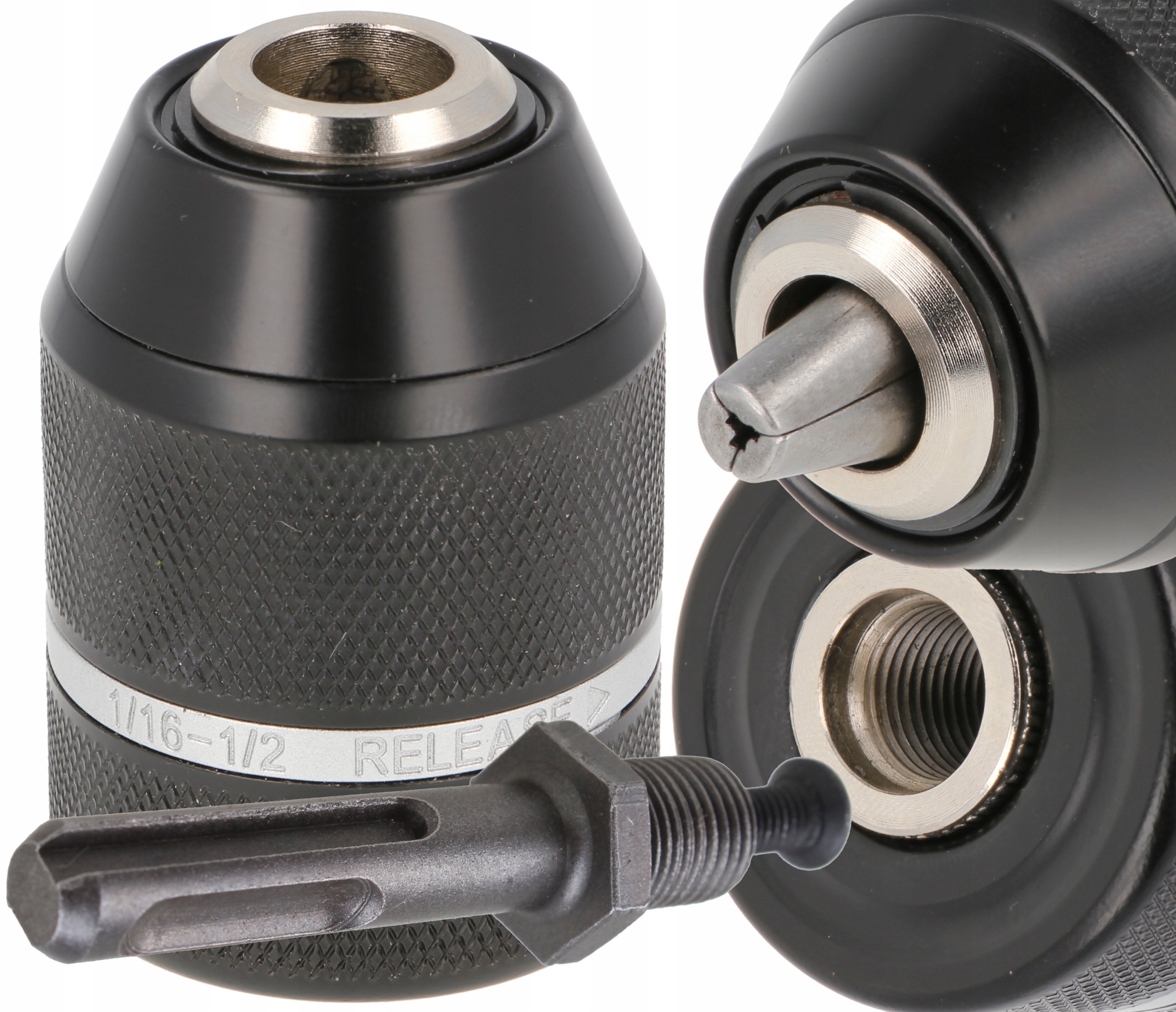 UCHWYT WIERTARSKI SDS PLUS + SAMOZACISKOWY DO WIERTARKI 1/2 13 MM DO UDARU