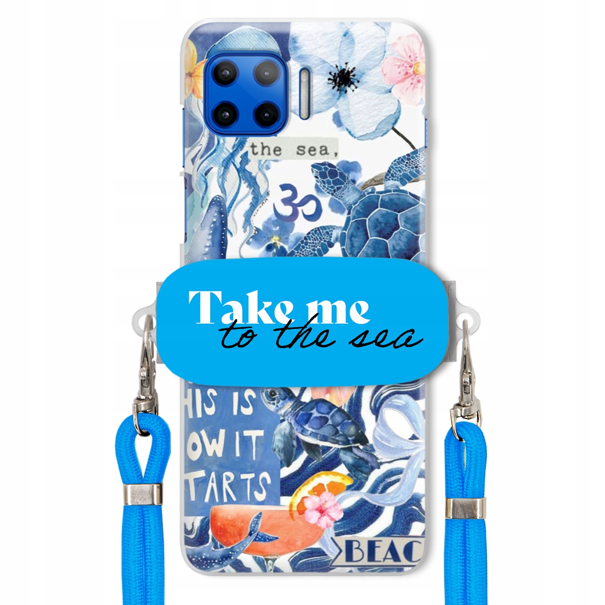 Puzdro pre Motorola G 5G Plus Premium Vodítko Blue Držiak Take Me To The Sea