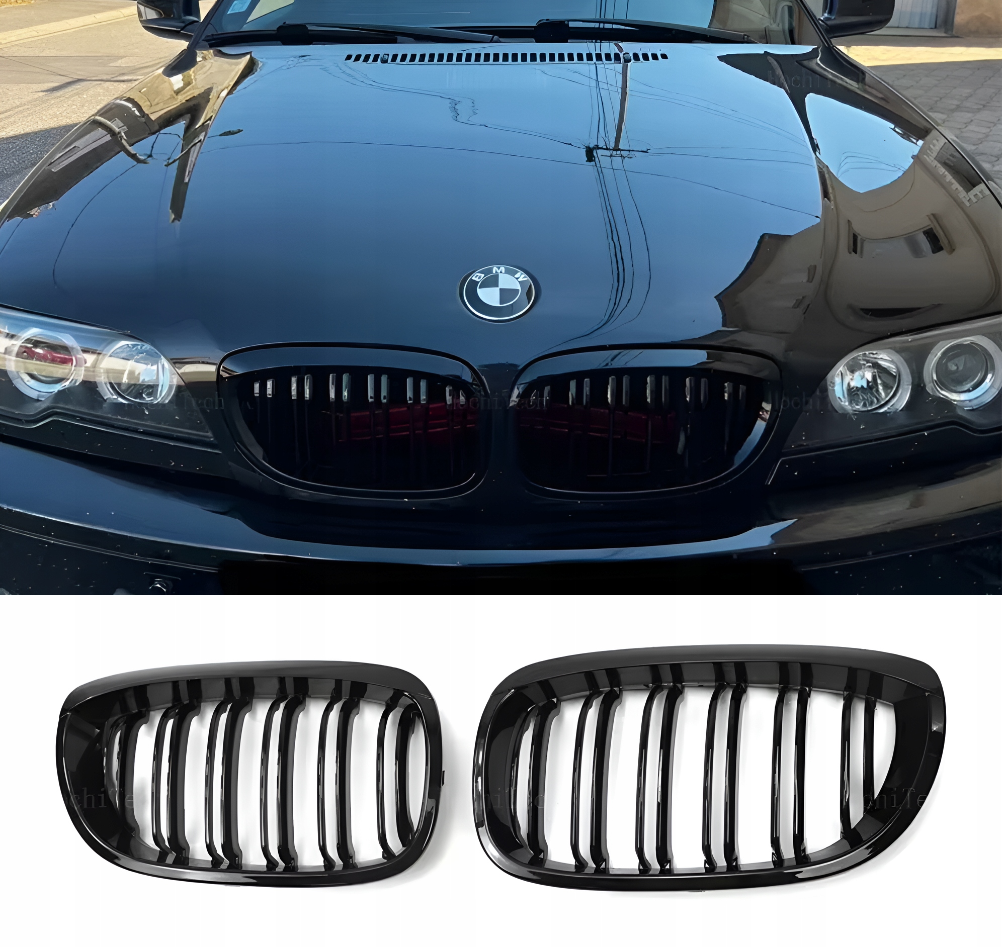 Bmw E46 Coupe Cabrio 2003-2007 Maska Chladiče Ledviny Atrapa Chladiče M3 Look Černá