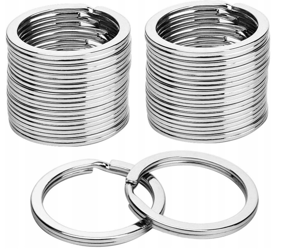 Kółko kółeczko do kluczy przywieszka 30 mm Płaskie 10 sztuk Baza Brelok