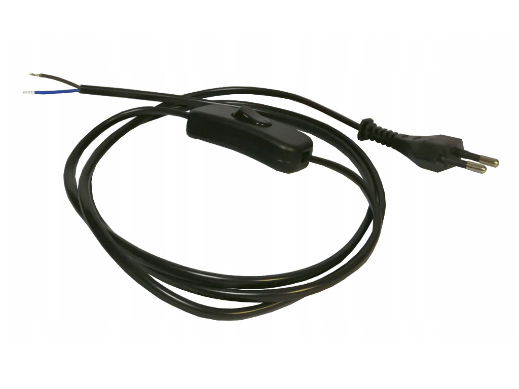 

Przewód Kabel 3m 2x0,75mm2 z wyłącz PC1 i wtyczką