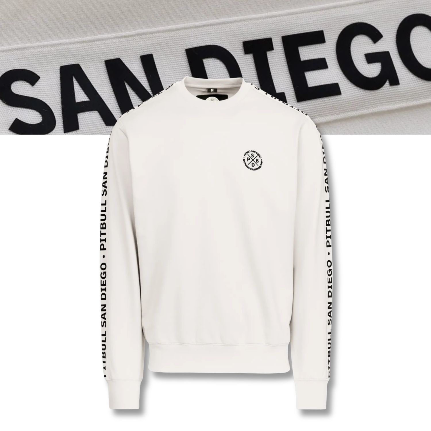 Pánská Tepláková mikina Pitbull Tape Parker bez kapuce crewneck komfortní XXL