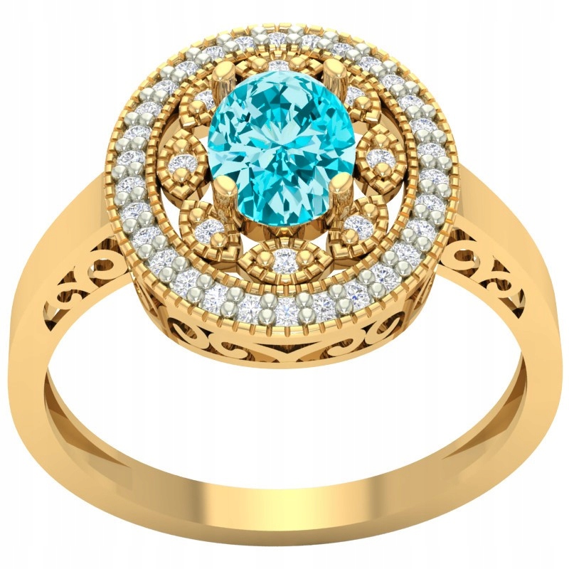 Zlatý Prstýnek Nádherně Oválný, Průměr 585