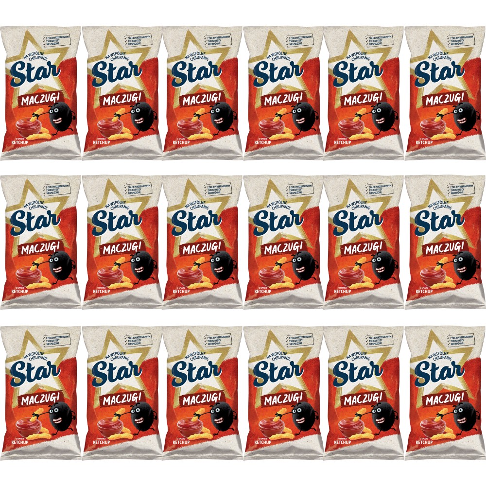 Star Mačičky Kukuřičné křupky s příchutí kečupu 80 g x 18 kusů