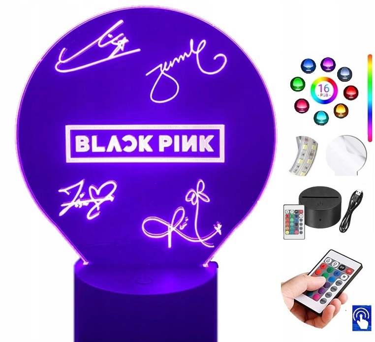 

Lampka na biurko Black Pink 16kolorów Led Plexido