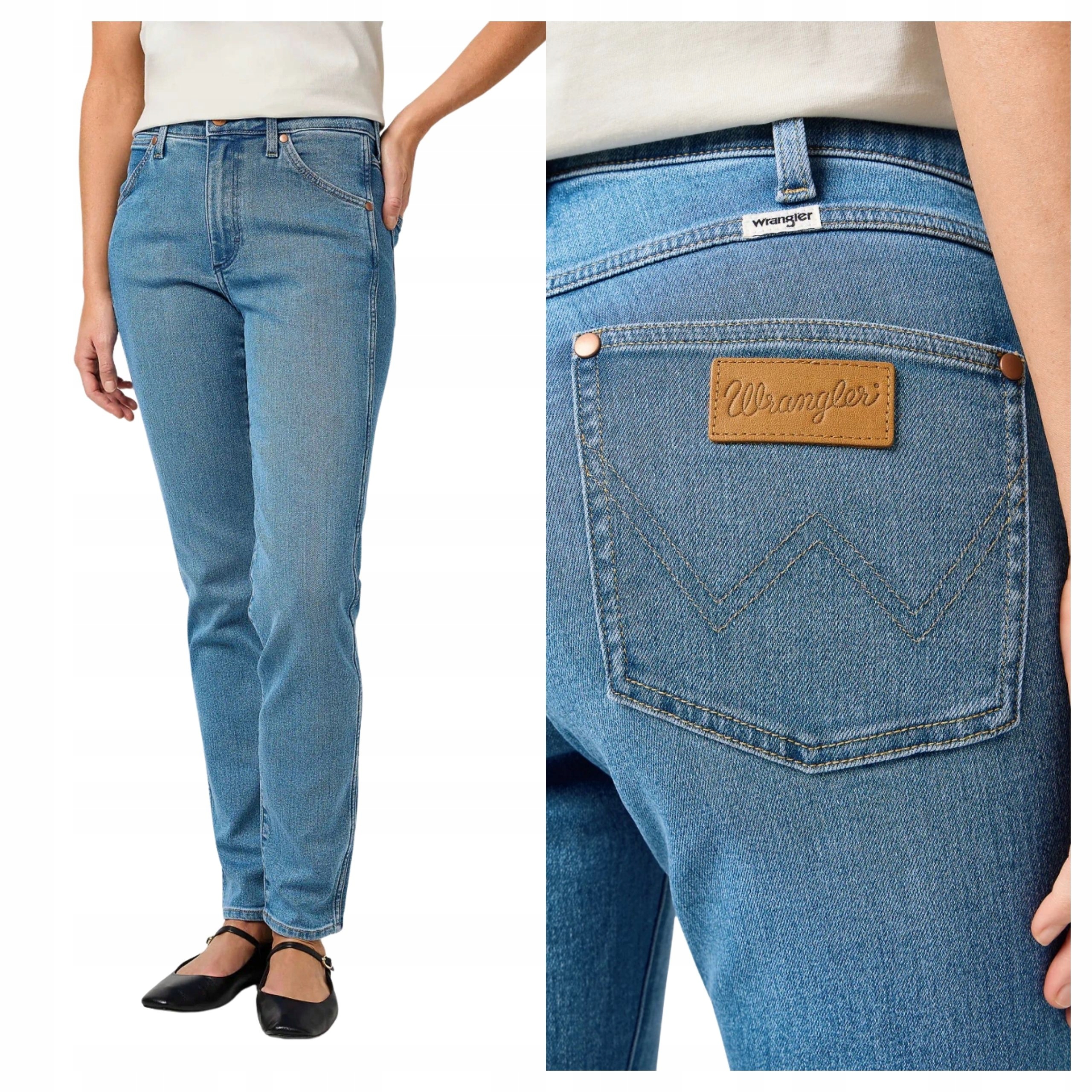 Dámské džíny Wrangler Piper Modré Slim Bavlněné Pohodlné W28 L30