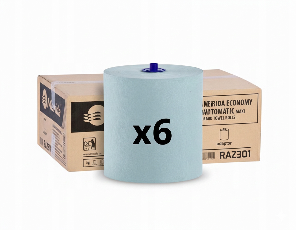 Levně Papírové ručníky 6 rolí Ručník v roli 6 Ks v roli s adaptérem Zelený