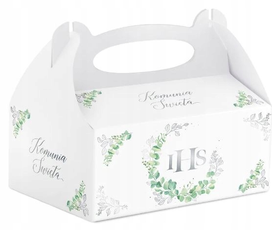 

Pudełko Komunijne Na Ciasto Srebrne Boho Pp 1szt