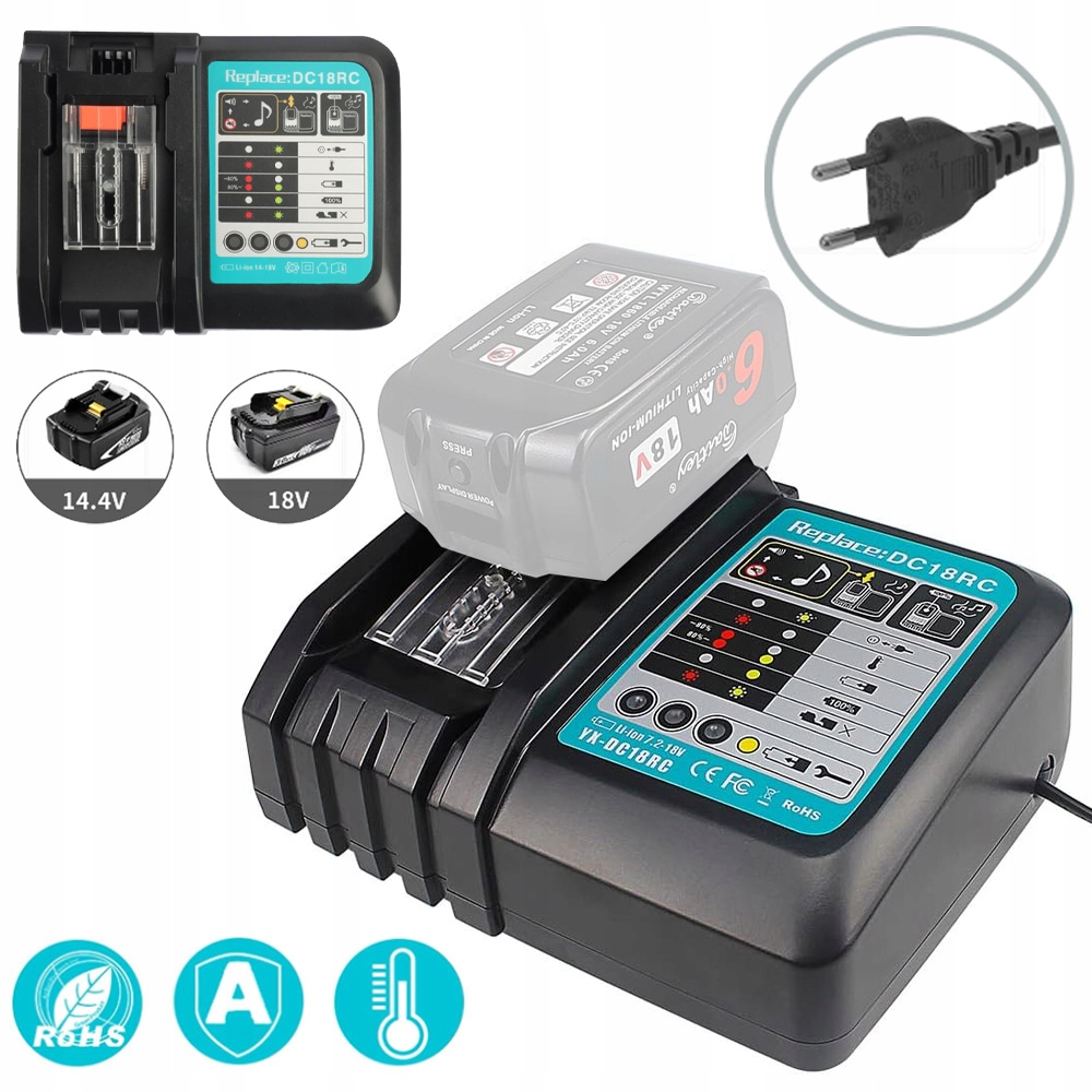 Ładowarka Szybka Wymienna Do Makita DC18RC 14.4V 18V 3A