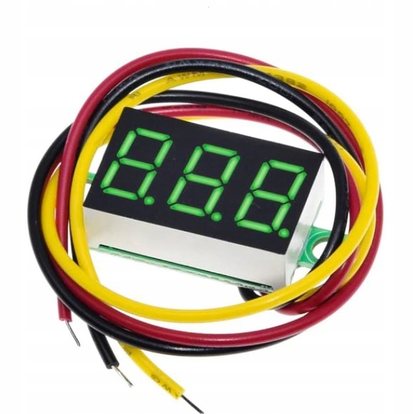 Woltomierz DC LED miernik 0.36" zielony