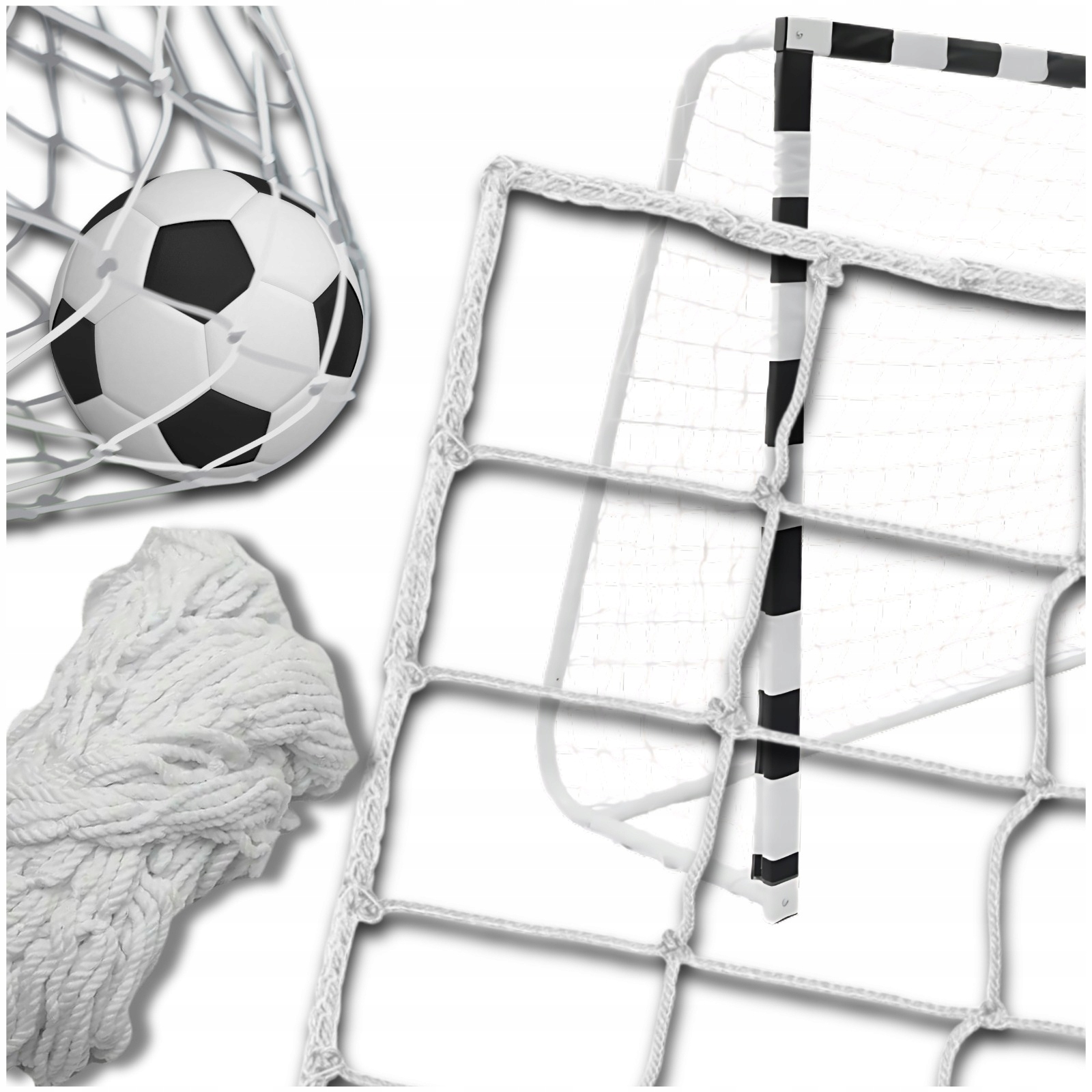Zesílená silná síť pro kovovou fotbalovou branku 300x200x90 cm