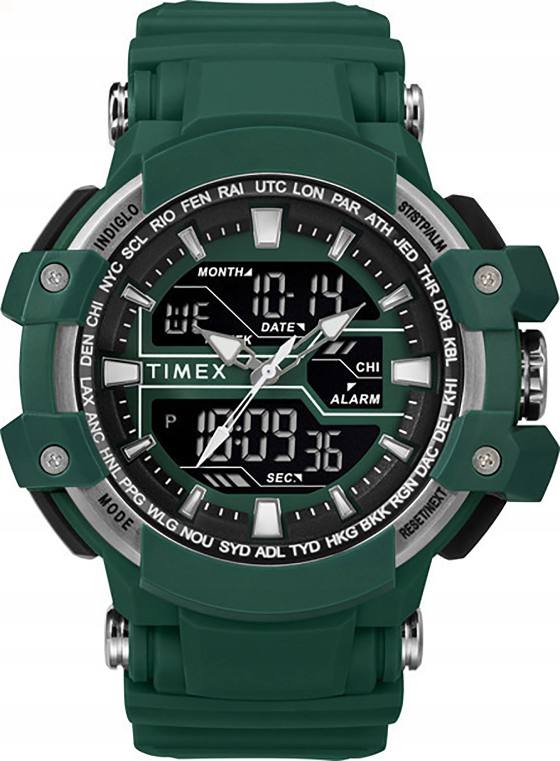 

Zegarek męski Timex analogowo-cyfrowy Indiglo