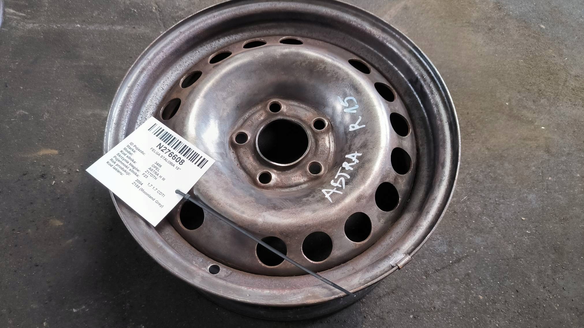 disk STALOWA 15'' 5X110 OPEL ASTRA H III