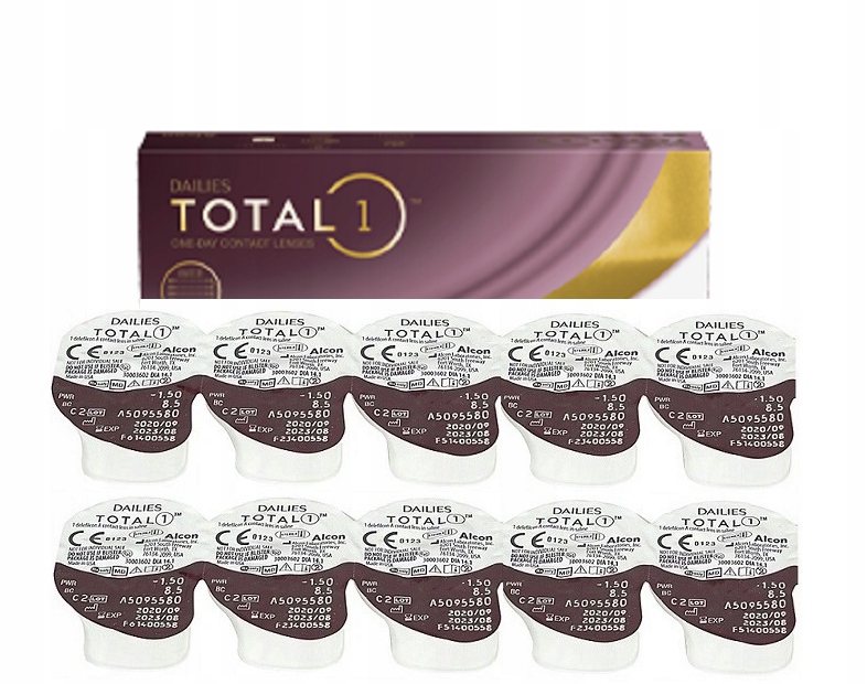 Soczewki kontaktowe Alcon DAILIES TOTAL 1 10 szt. jednodniowe