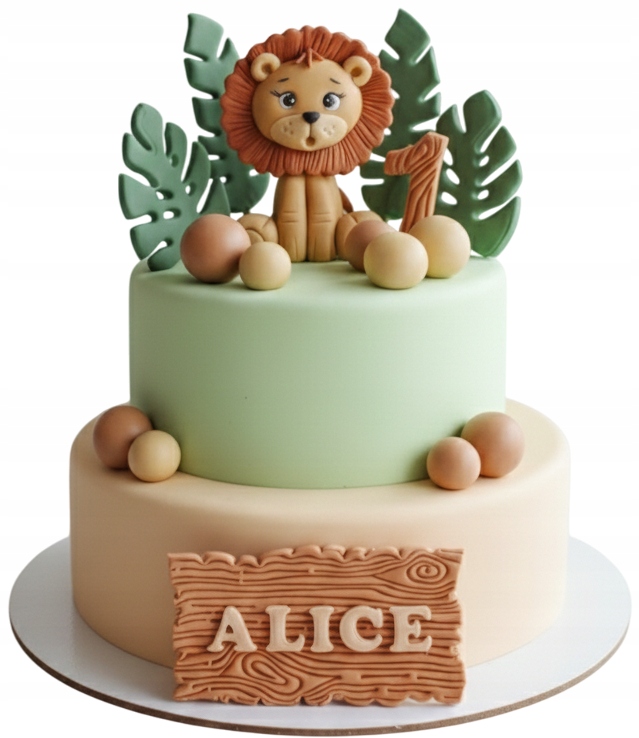 Levně Sada Safari Lev Figurky z cukrové hmoty, dekorace na dort Roček/křest