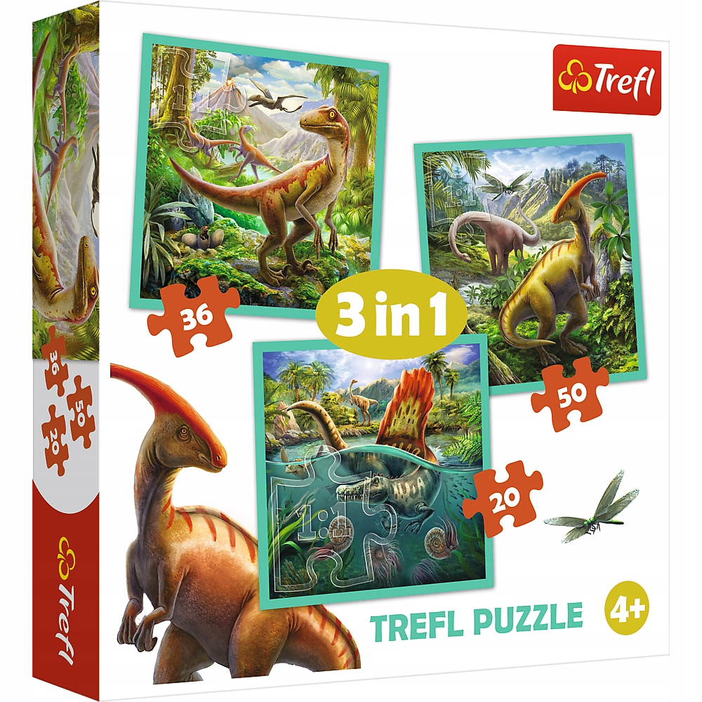 

Trefl Puzzle 3w1 Dinozaury 20,36,50EL. 34837